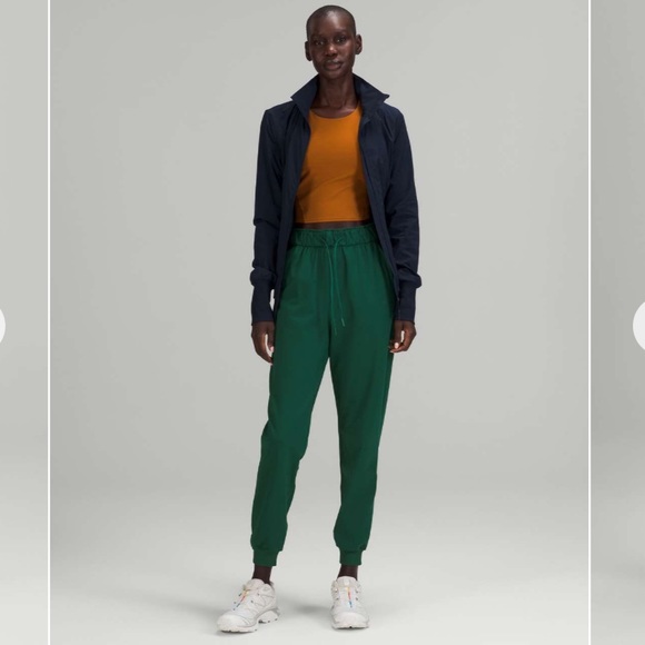 NEW Lululemon Stretch High-Rise Jogger Full Length Cuffed Everglade Green Size 8 - Picture 2 of 14